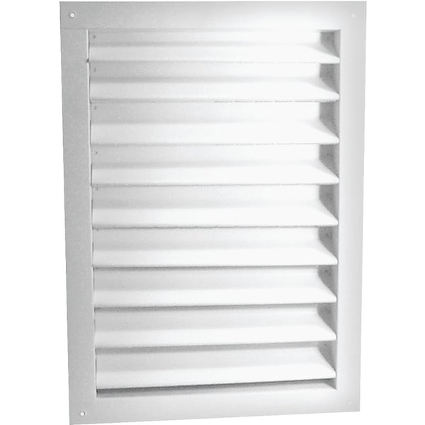 Master Flow Dual Louver, 32-1/4 in L, 26-1/2 in W, Aluminum, White - DA2430W