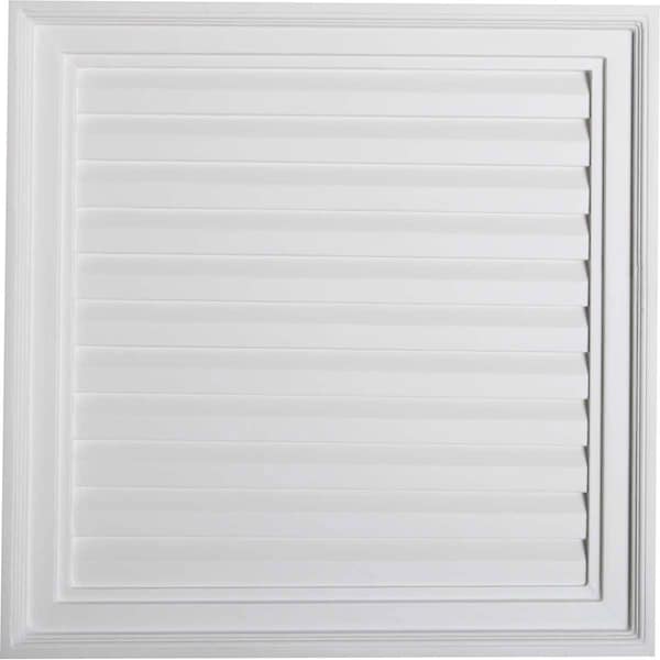 Ekena Millwork Vertical Gable Vent Louver, Non-Functional, 24"W x 24"H x 2 1/4"P - GVVE24X24D