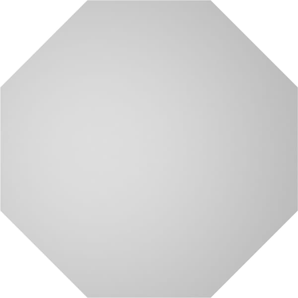 Ekena Millwork Octagonal Surface Mount PVC Gable Vent w/ 2"W x 1-1/2"P Brickmould Frame, 28"W x 28"H - GVPOC28X2802SN