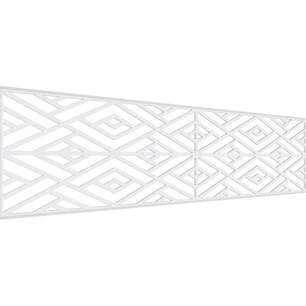 Ekena Millwork Set of Four Panels for 94 1/2"W x 24 1/4"H Killeen Fretwork Wainscot Wall Paneling - WPKP12X01X47KLN