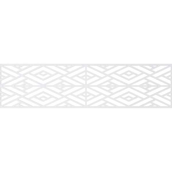 Ekena Millwork Set of Four Panels for 94 1/2"W x 24 1/4"H Killeen Fretwork Wainscot Wall Paneling - WPKP12X01X47KLN