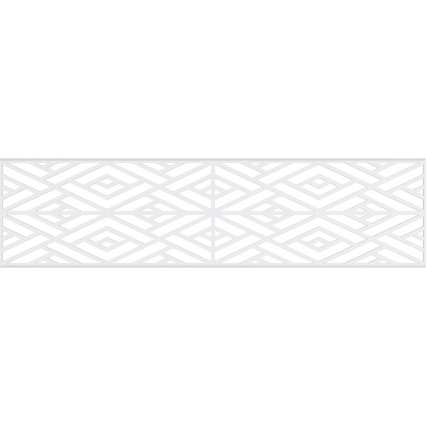 Ekena Millwork Set of Four Panels for 94 1/2"W x 24 1/4"H Killeen Fretwork Wainscot Wall Paneling - WPKP12X01X47KLN