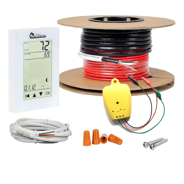Dr Infrared Heater Electric Radiant Floor Heating Cable Kit with WiFi Thermostat, 792 ft., Covers 240 sq.ft./240-Volt - DR-9FH2240