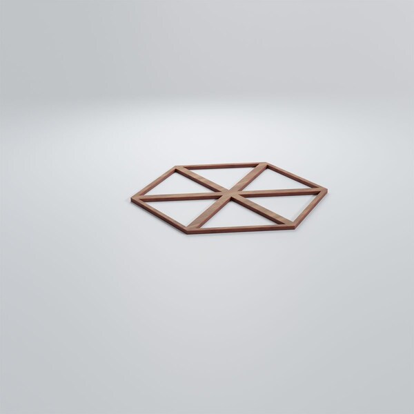 Ekena Millwork Medium Pendleton Decorative Fretwork Wood Wall Panels, Walnut, 15 3/8"W x 17 3/4"H x 3/8"T - WALW16X16X0375PENWA