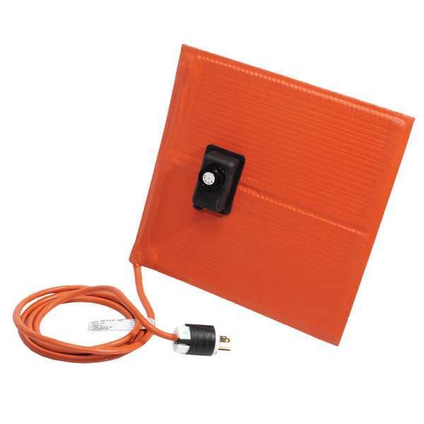 Briskheat Heating Blanket, Silicone Rubber, 120V, 90W, 6"W x 12"L, w/ Plug - SRP06121ADJB