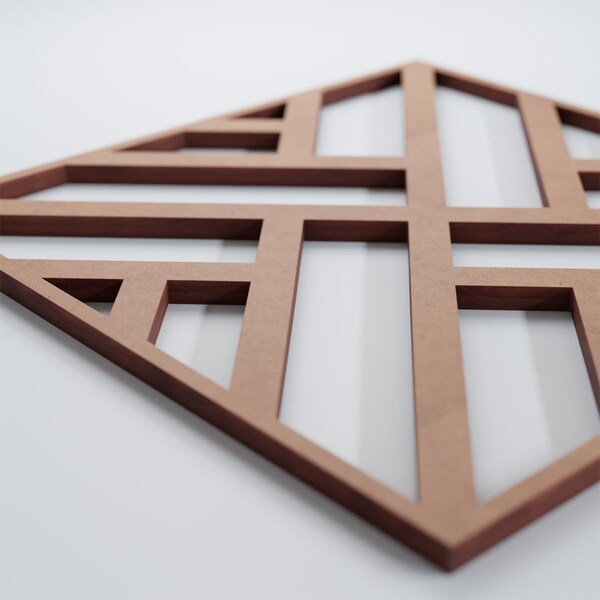 Ekena Millwork Small Killeen Decorative Fretwork Wood Wall Panels, Wood (Paint Grade), 11 3/8"W x 11 3/8"H x 3/8"T - WALW12X12X0375KLNMF