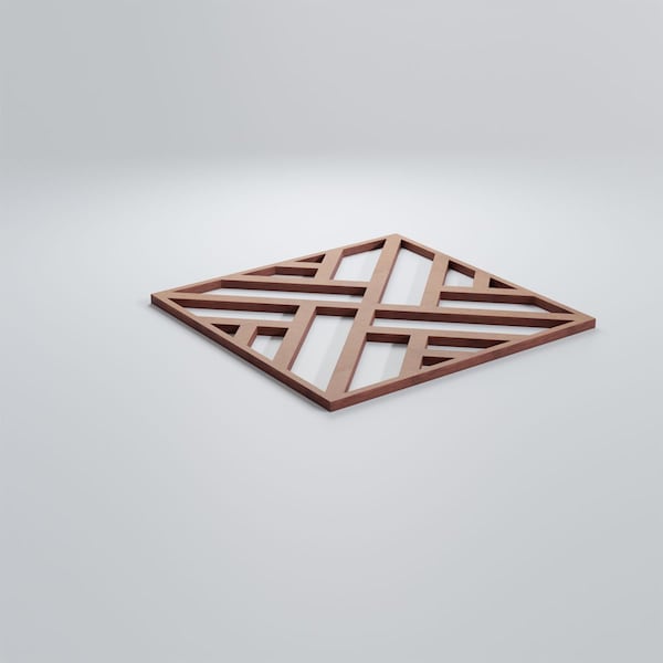 Ekena Millwork Small Killeen Decorative Fretwork Wood Wall Panels, Wood (Paint Grade), 11 3/8"W x 11 3/8"H x 3/8"T - WALW12X12X0375KLNMF