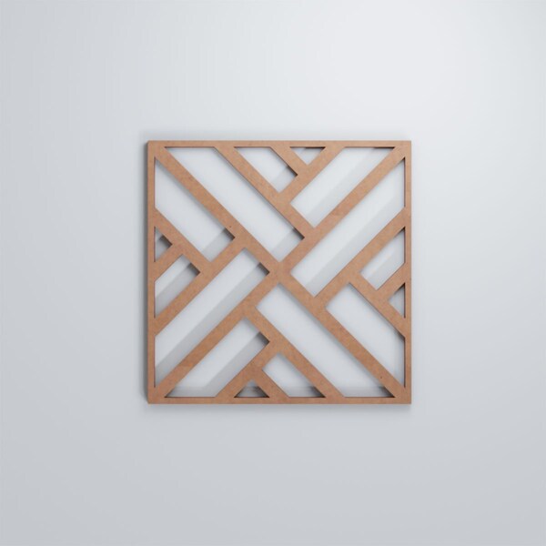 Ekena Millwork Small Killeen Decorative Fretwork Wood Wall Panels, Wood (Paint Grade), 11 3/8"W x 11 3/8"H x 3/8"T - WALW12X12X0375KLNMF