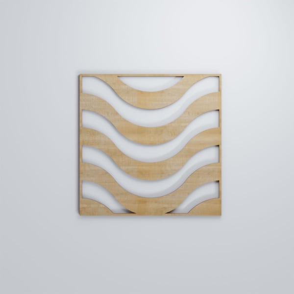 Ekena Millwork Medium Parker Decorative Fretwork Wood Wall Panels, Hickory, 15 3/8"W x 15 3/8"H x 3/8"T - WALW16X16X0375PKRHI