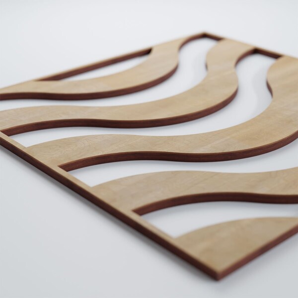 Ekena Millwork Medium Parker Decorative Fretwork Wood Wall Panels, Hickory, 15 3/8"W x 15 3/8"H x 3/8"T - WALW16X16X0375PKRHI