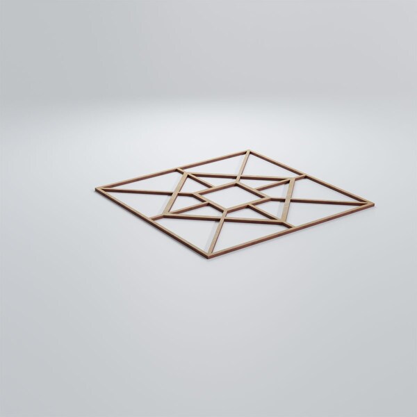 Ekena Millwork Large Jamestown Decorative Fretwork Wood Wall Panels, Birch, 23 3/8"W x 23 3/8"H x 3/8"T - WALW24X24X0375JTNBI