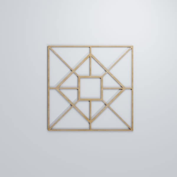 Ekena Millwork Large Jamestown Decorative Fretwork Wood Wall Panels, Birch, 23 3/8"W x 23 3/8"H x 3/8"T - WALW24X24X0375JTNBI