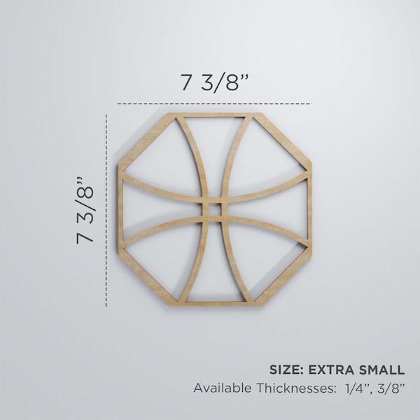 Ekena Millwork Extra Small Haswell Decorative Fretwork Wood Wall Panels, Walnut, 7 3/8"W x 7 3/8"H x 3/8"T - WALW08X08X0375HWLWA