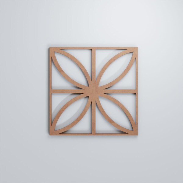 Ekena Millwork Small Swansea Decorative Fretwork Wood Wall Panels, Wood (Paint Grade), 11 3/8"W x 11 3/8"H x 3/8"T - WALW12X12X0375SWNMF