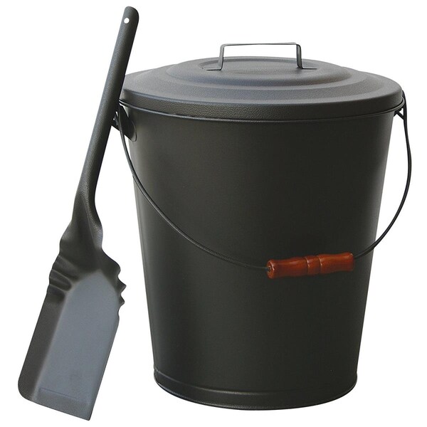 Blueprints Olde World Iron Finish Ash Bin with Lid & Shovel - BL2674757