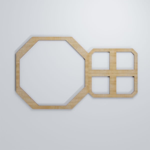 Ekena Millwork Medium Johnston Decorative Fretwork Wood Wall Panels, Hickory, 25 3/4"W x 15 3/8"H x 3/8"T - WALW16X16X0375JHNHI