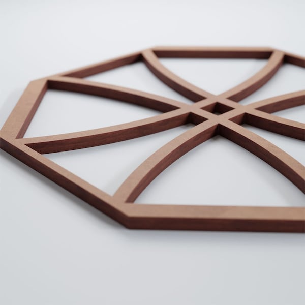 Ekena Millwork Small Haswell Decorative Fretwork Wood Wall Panels, Wood (Paint Grade), 11 3/8"W x 11 3/8"H x 3/8"T - WALW12X12X0375HWLMF