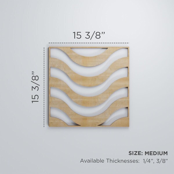 Ekena Millwork Medium Parker Decorative Fretwork Wood Wall Panels, Wood (Paint Grade), 15 3/8"W x 15 3/8"H x 3/8"T - WALW16X16X0375PKRMF