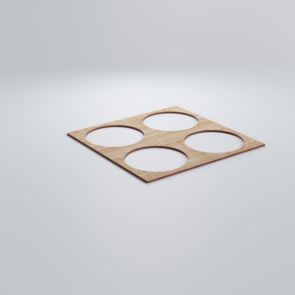 Ekena Millwork Large Wembley Decorative Fretwork Wood Wall Panels, Red Oak, 23 3/8"W x 23 3/8"H x 3/8"T - WALW24X24X0375WEMRO
