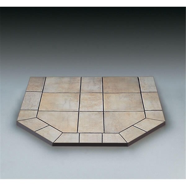 Flowers First American Panel 40 dl c Carmel Tile Double Cut Stove Board - 40 Inch x 40 Inch - FL2842442
