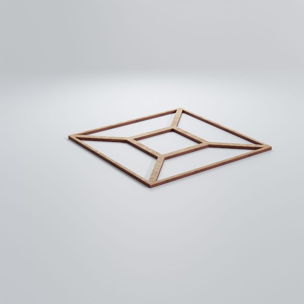 Ekena Millwork Medium Marion Decorative Fretwork Wood Wall Panels, Red Oak, 15 3/8"W x 15 3/8"H x 3/8"T - WALW16X16X0375MARRO