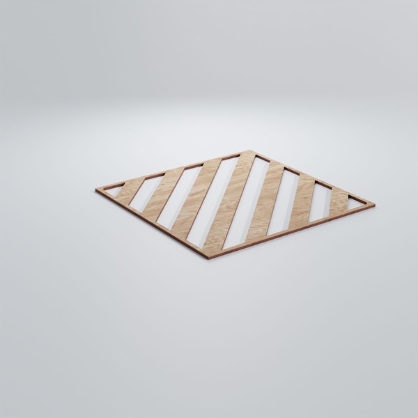 Ekena Millwork Large Rothwell Decorative Fretwork Wood Wall Panels, Red Oak, 23 3/8"W x 23 3/8"H x 3/8"T - WALW24X24X0375RTWRO