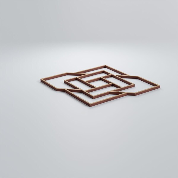 Ekena Millwork Small Loveland Decorative Fretwork Wood Wall Panels, Hickory, 11 3/8"W x 11 3/8"H x 3/8"T - WALW12X12X0375LLDHI