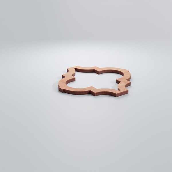 Ekena Millwork Extra Small Marrakesh Decorative Fretwork Wood Wall Panels, Cherry, 7 3/8"W x 7 3/8"H x 3/8"T - WALW08X08X0375MRKCH