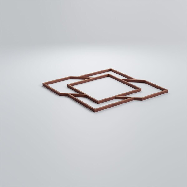 Ekena Millwork Small Monument Decorative Fretwork Wood Wall Panels, Walnut, 11 3/8"W x 11 3/8"H x 3/8"T - WALW12X12X0375MMTWA