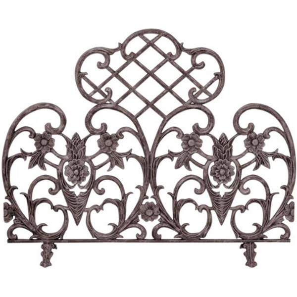 Blueprints Single Panel Bronze Finish Cast Aluminum Screen - BL578592