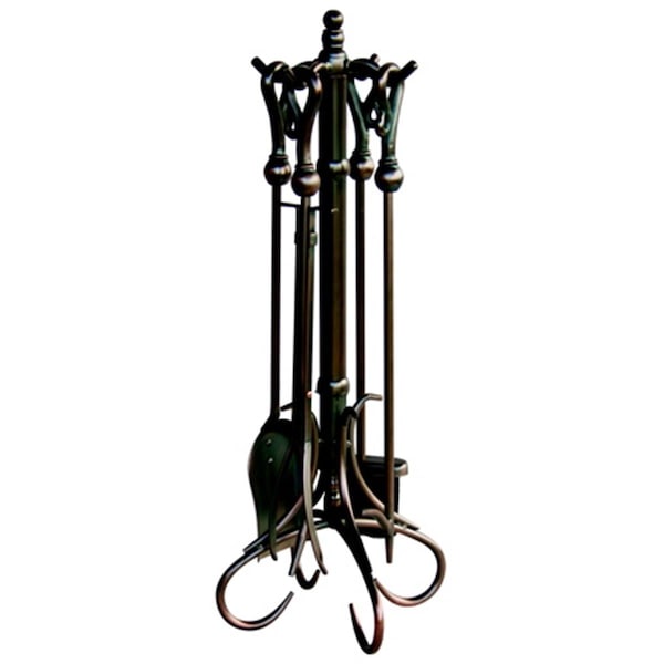 Blueprints 5 PC VENETIAN BRONZE FIRESET WITH HEAVY CROOK HANDLES - BL2674749