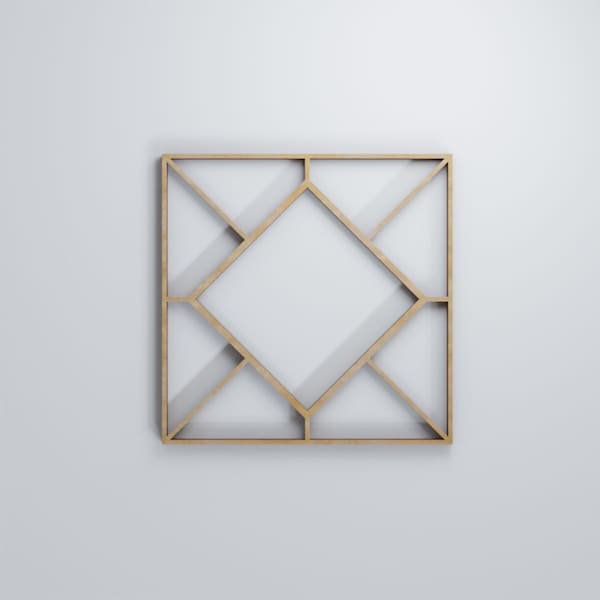Ekena Millwork Extra Small Hudson Decorative Fretwork Wood Wall Panels, Birch, 7 3/8"W x 7 3/8"H x 3/8"T - WALW08X08X0375HSNBI