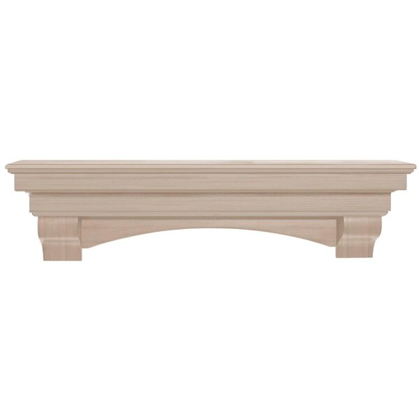 Pearl Mantels 60 in. The Auburn Shelf or Mantel Shelf, Unfinished - 495-60