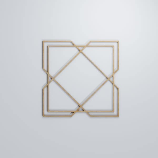 Ekena Millwork Large Kiowa Decorative Fretwork Wood Wall Panels, Hickory, 23 3/8"W x 23 3/8"H x 3/8"T - WALW24X24X0375KWAHI