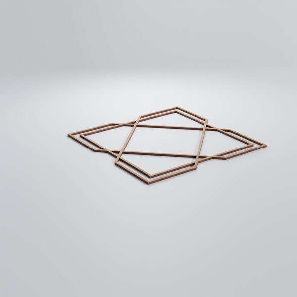 Ekena Millwork Large Kiowa Decorative Fretwork Wood Wall Panels, Hickory, 23 3/8"W x 23 3/8"H x 3/8"T - WALW24X24X0375KWAHI