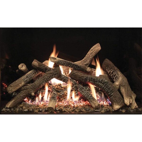 Mobiliario 36 in. Rushmore Traditional Charred Ceramic Fiber Log Set, Brown - MO2213951