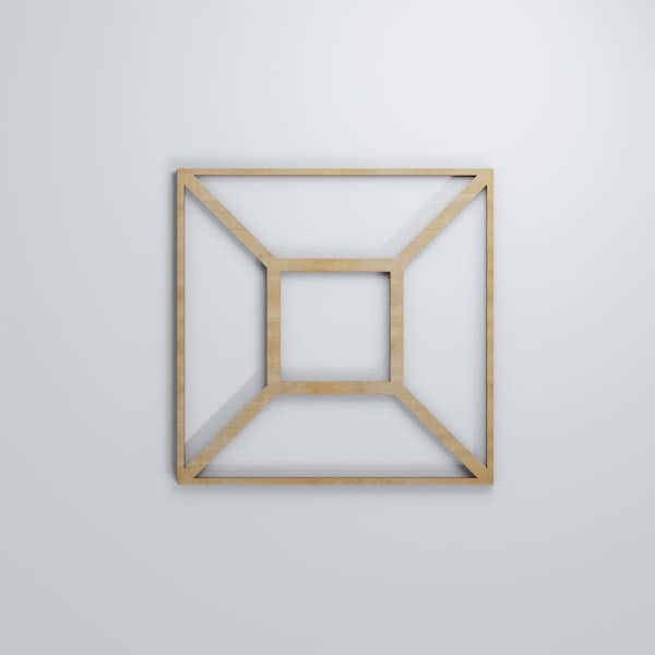 Ekena Millwork Small Marion Decorative Fretwork Wood Wall Panels, Hickory, 11 3/8"W x 11 3/8"H x 3/8"T - WALW12X12X0375MARHI