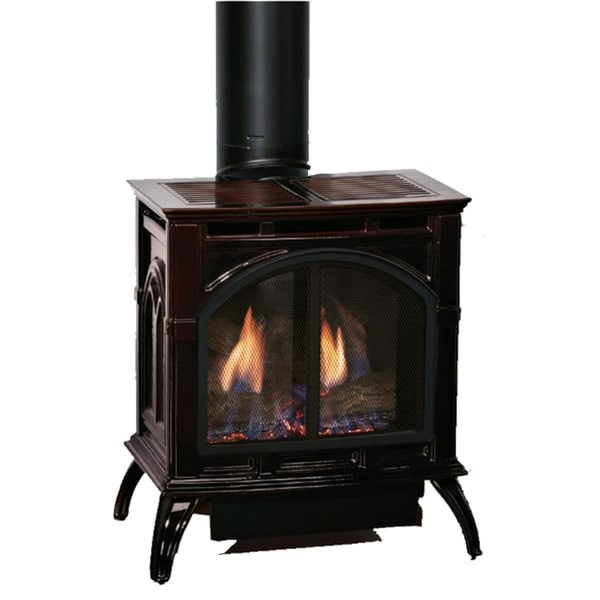 Mobiliario 30000 BTU Propane Millivolt Controls Slope Glaze Burner Log Set, Matte Black - MO2942134