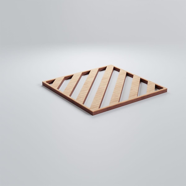Ekena Millwork Extra Small Rothwell Decorative Fretwork Wood Wall Panels, Alder, 7 3/8"W x 7 3/8"H x 3/8"T - WALW08X08X0375RTWAL