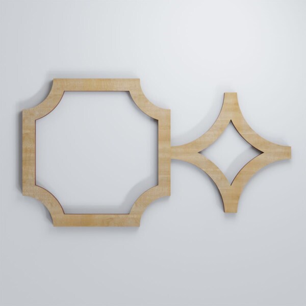 Ekena Millwork Extra Small Anderson Decorative Fretwork Wood Wall Panels, Birch, 13 3/8"W x 7 3/8"H x 3/8"T - WALW08X08X0375ANDBI
