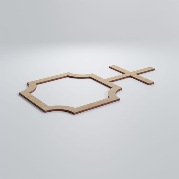 Ekena Millwork Medium Bradley Decorative Fretwork Wood Wall Panels, Hickory, 26 7/8"W x 15 3/8"H x 3/8"T - WALW16X16X0375BRDHI