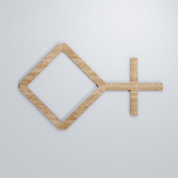 Ekena Millwork Medium Cameron Decorative Fretwork Wood Wall Panels, Red Oak, 25 5/8"W x 15 3/8"H x 3/8"T - WALW16X16X0375CAMRO