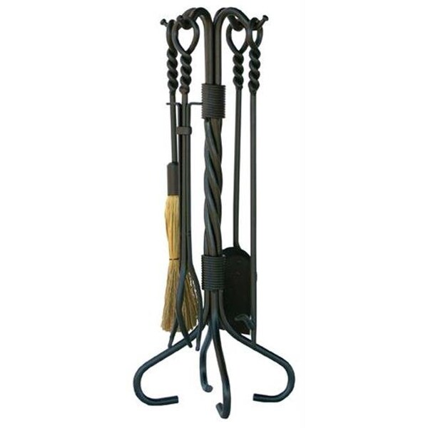 Uniflame UniFlame F-1179 5 Piece Olde World Iron Ring / Swirl Fireset - F-1179