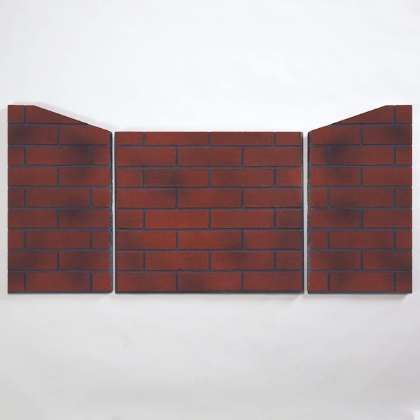 Duluth Forge Outdoor Fireplace Insert With Concrete Log Set and Vintage Red Brick Fiber Liner - DF450SS-L-VR