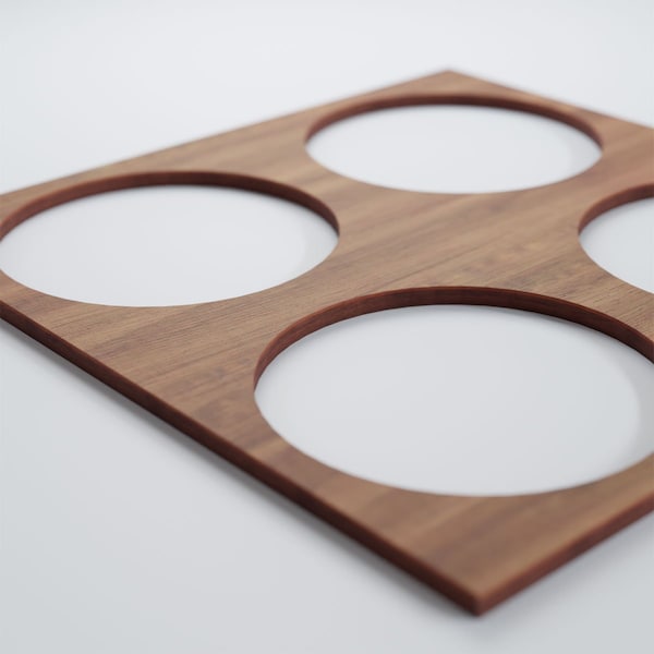 Ekena Millwork Medium Wembley Decorative Fretwork Wood Wall Panels, Walnut, 15 3/8"W x 15 3/8"H x 3/8"T - WALW16X16X0375WEMWA