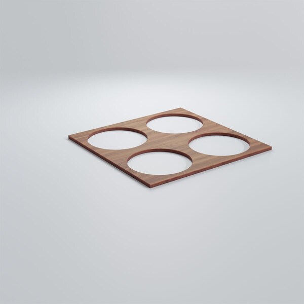 Ekena Millwork Medium Wembley Decorative Fretwork Wood Wall Panels, Walnut, 15 3/8"W x 15 3/8"H x 3/8"T - WALW16X16X0375WEMWA