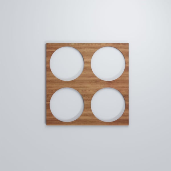 Ekena Millwork Medium Wembley Decorative Fretwork Wood Wall Panels, Walnut, 15 3/8"W x 15 3/8"H x 3/8"T - WALW16X16X0375WEMWA
