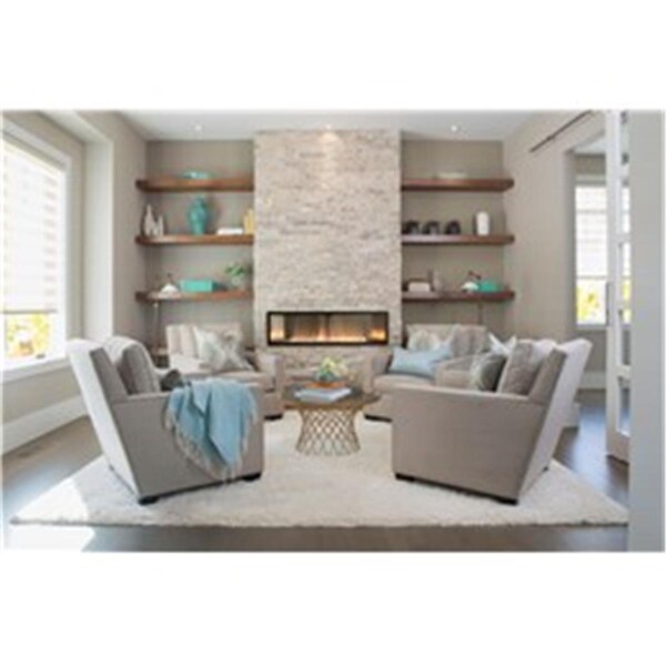 Empire Natural Gas MV Contemporary Linear Vent-Free Millivolt Fireplace with Barrier - VFLB48FP30N
