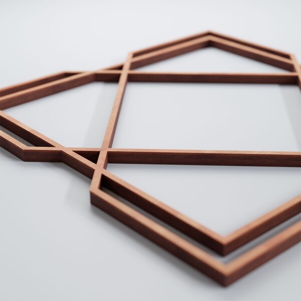 Ekena Millwork Small Kiowa Decorative Fretwork Wood Wall Panels, Cherry, 11 3/8"W x 11 3/8"H x 3/8"T - WALW12X12X0375KWACH