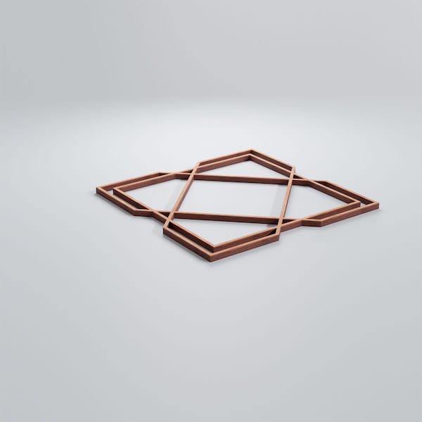 Ekena Millwork Small Kiowa Decorative Fretwork Wood Wall Panels, Cherry, 11 3/8"W x 11 3/8"H x 3/8"T - WALW12X12X0375KWACH